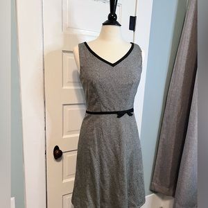 Ann Taylor Loft, Black & White Tweed Tank Midi Dress, Size 6